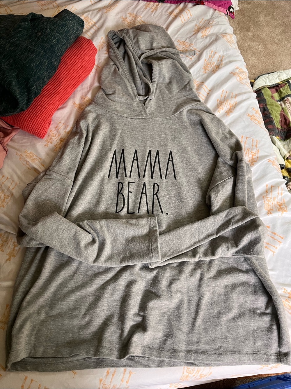 Rae Dunn Grey "MAMA BEAR." Hoodie